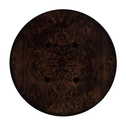 Archer 1 Drawer  Burl Side Table, Dark Brown