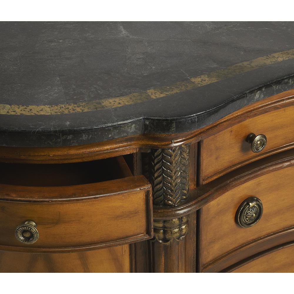 Alberto Fossil Stone 53"W Sideboard, Multi-Color