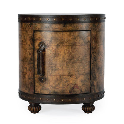 Vasco Old World Map Duffel Table, Light Brown
