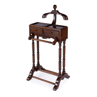 Petrov Clothing Valet Stand, Medium Brown