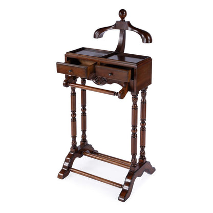 Petrov Clothing Valet Stand, Medium Brown
