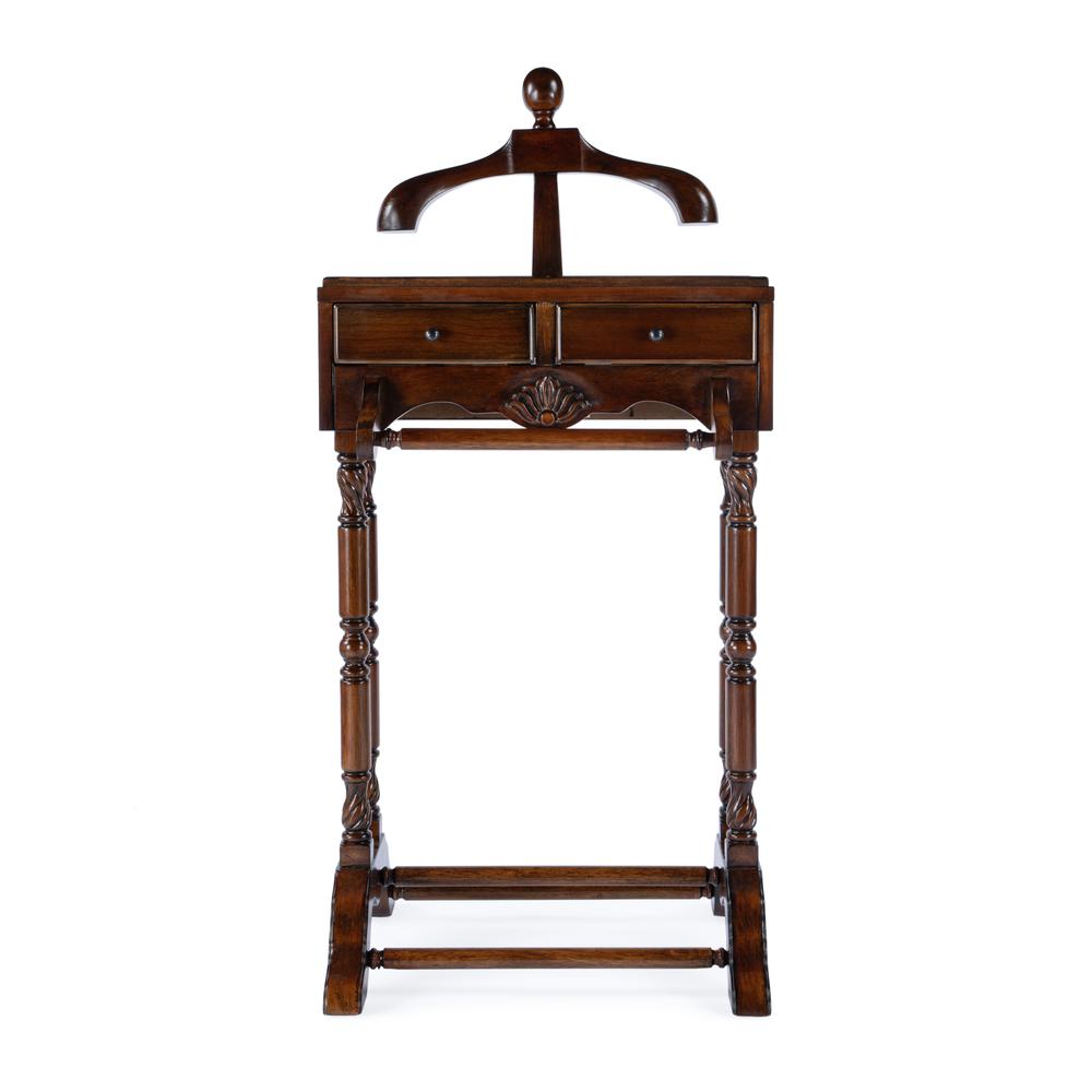 Petrov Clothing Valet Stand, Medium Brown