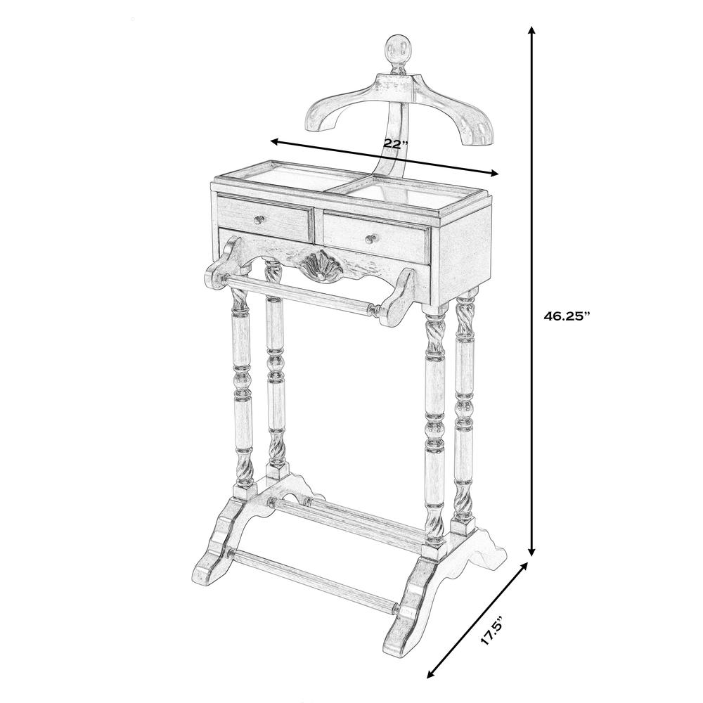 Petrov Clothing Valet Stand, Medium Brown