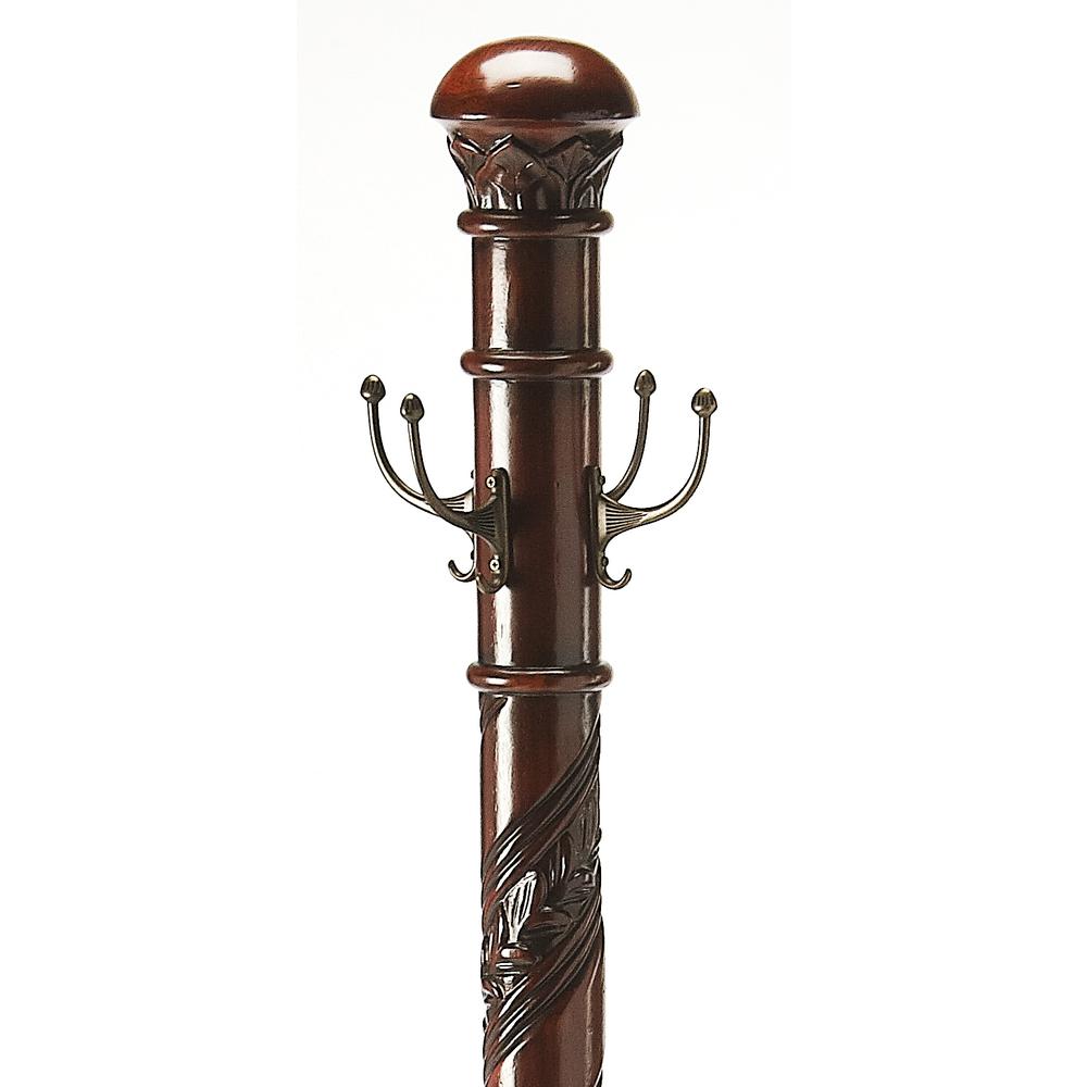 Laird Free-Standing Coat Rack With Umbrella Holder, Dark Brown