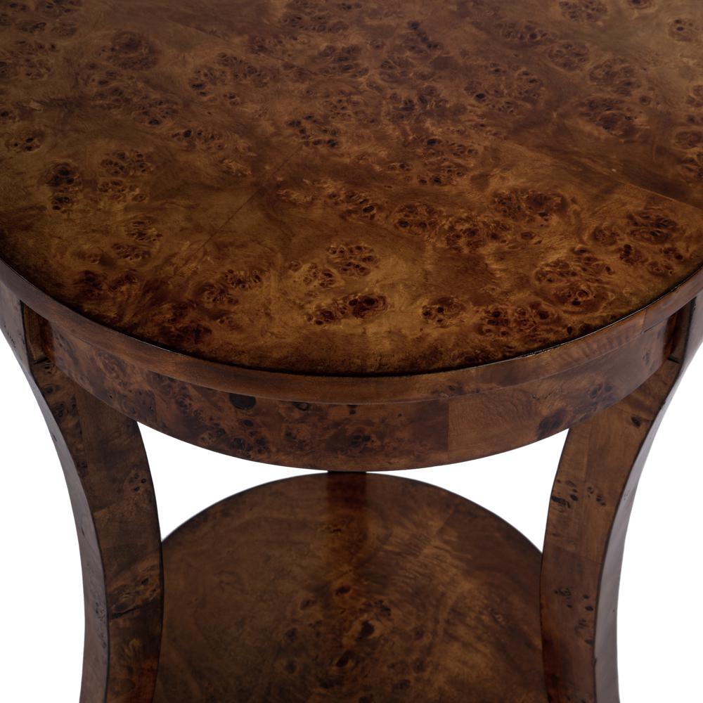 Holdin Round 18"W Side Table, Medium Brown