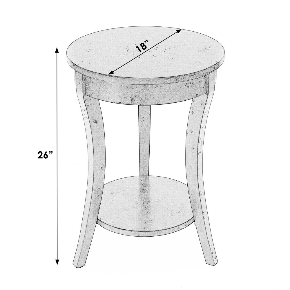 Holdin Round 18"W Side Table, Medium Brown