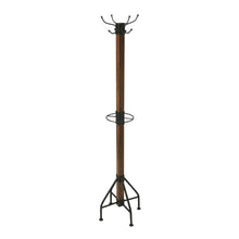 Industrial Floor Stand Coat Rack, Rustic Coat Tree for Entryway Hallway