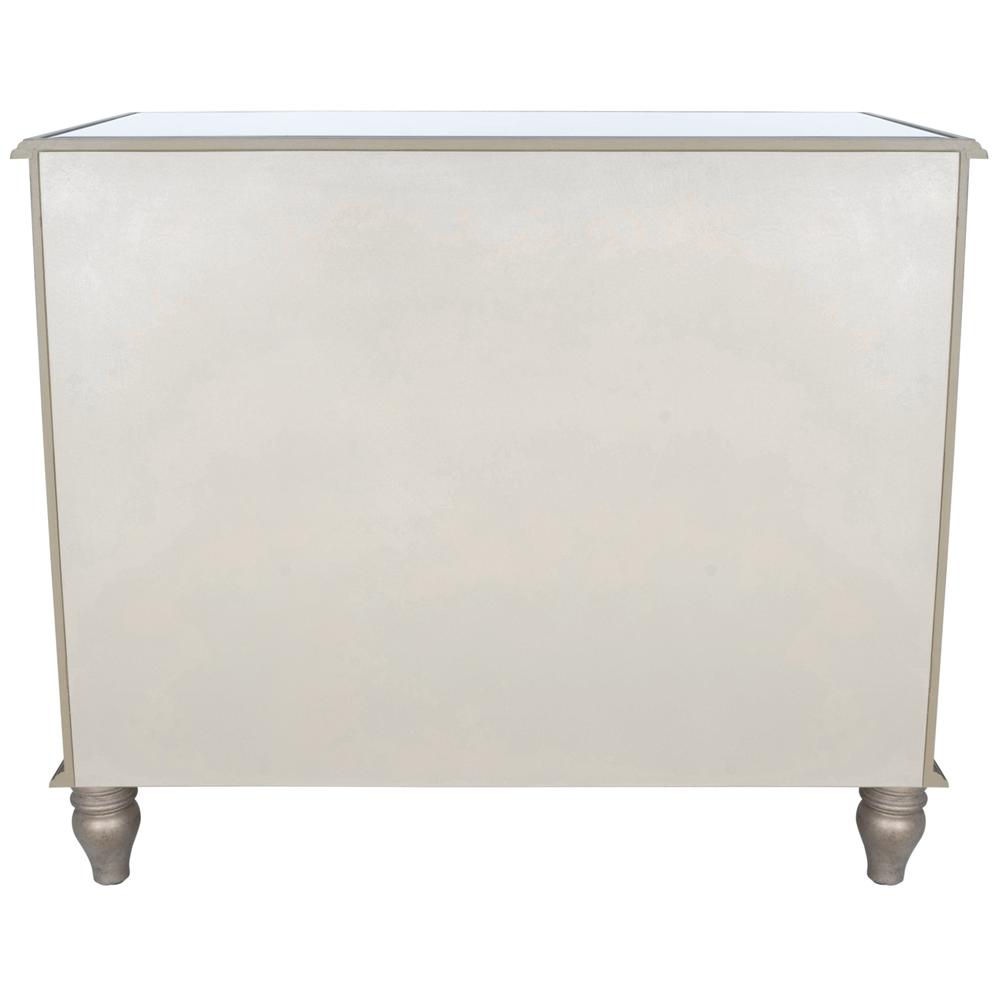Laflin Mirrored Console Chest, Silver