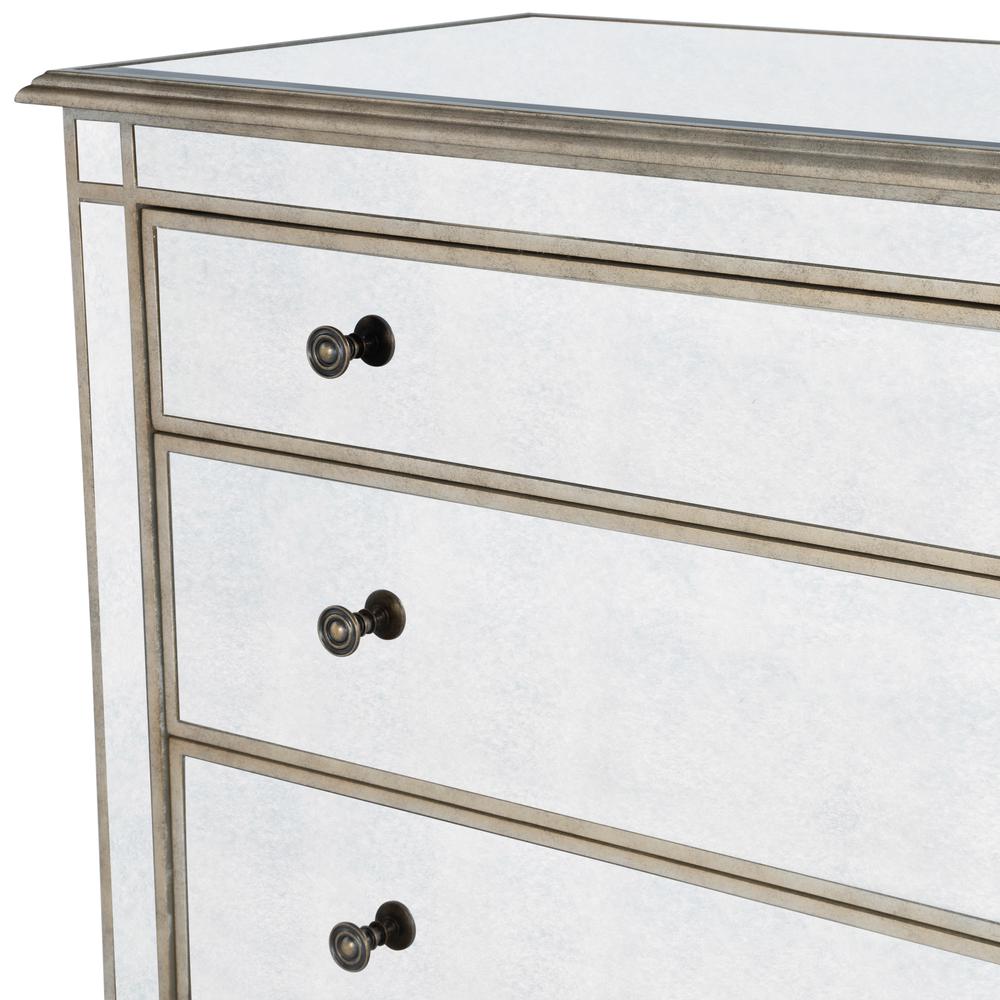 Laflin Mirrored Console Chest, Silver