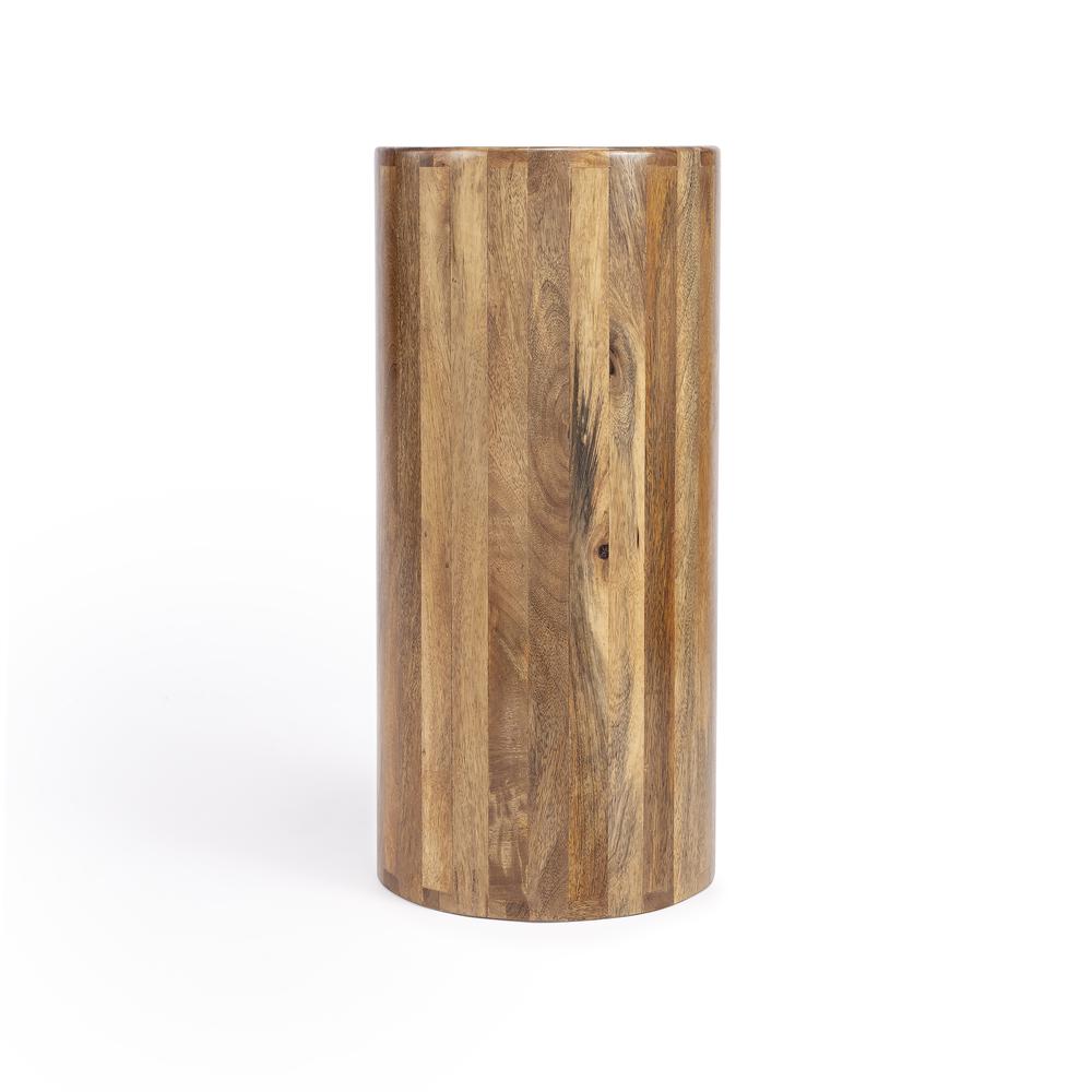 Liam Light Wood End Table with Storage, Light Brown