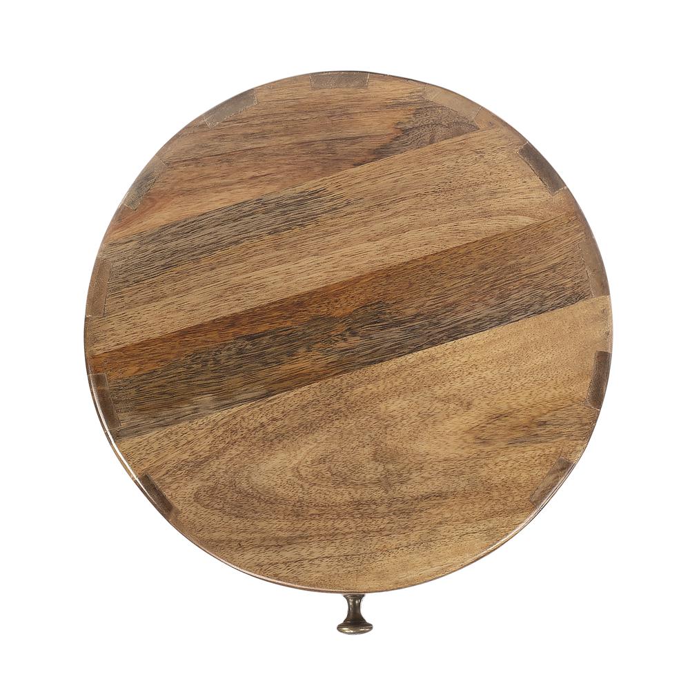 Liam Light Wood End Table with Storage, Light Brown