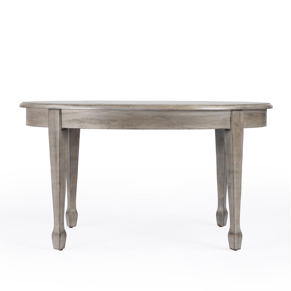 Clayton Oval Wood Coffee Table, Natural Wood