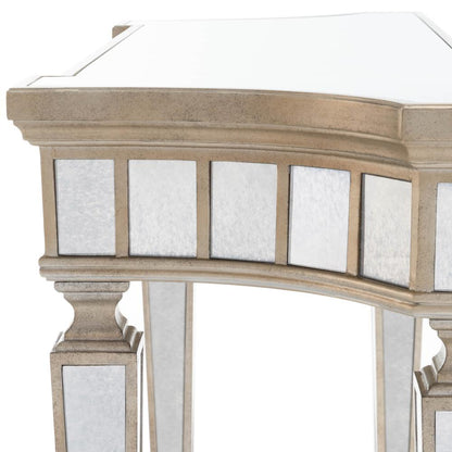 Garbo Mirrored Console Table, Silver
