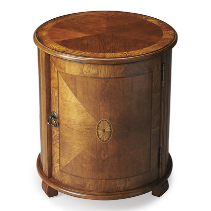 Medium Brown Modern End Table for Living Room with Wooden Veneer Finish