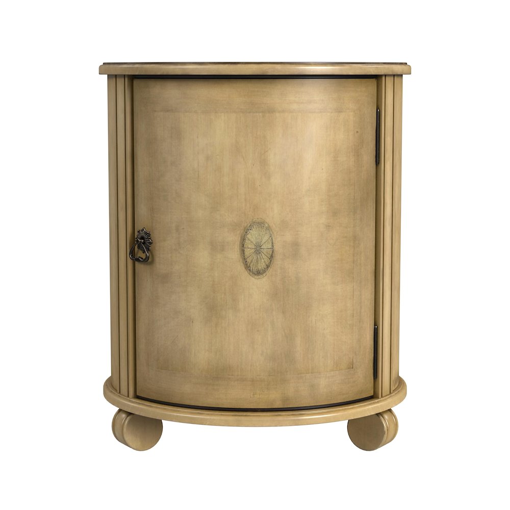 Lawrie 20"W  Drum Side Table, Beige