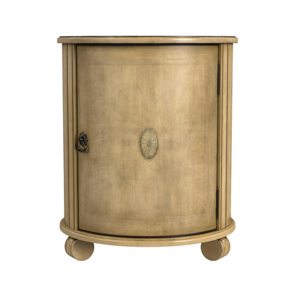 Lawrie 20"W  Drum Side Table, Beige