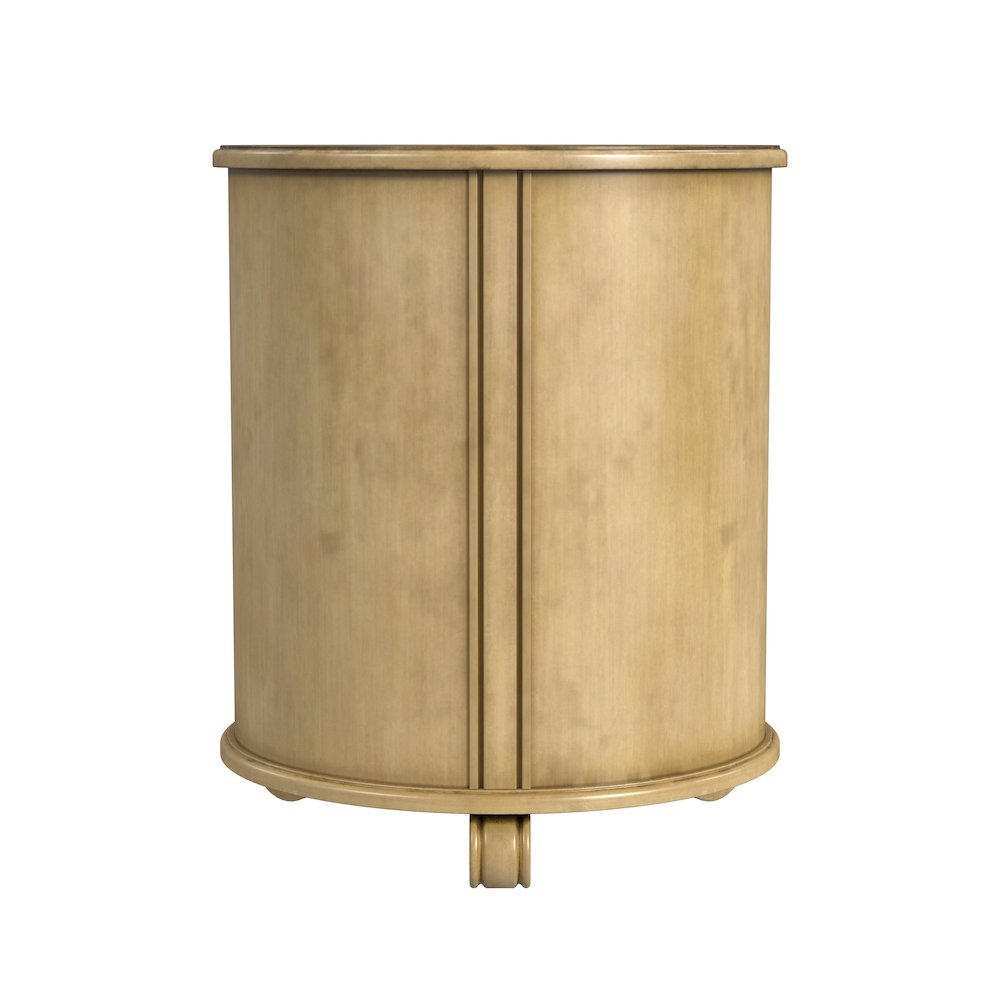 Lawrie 20"W  Drum Side Table, Beige