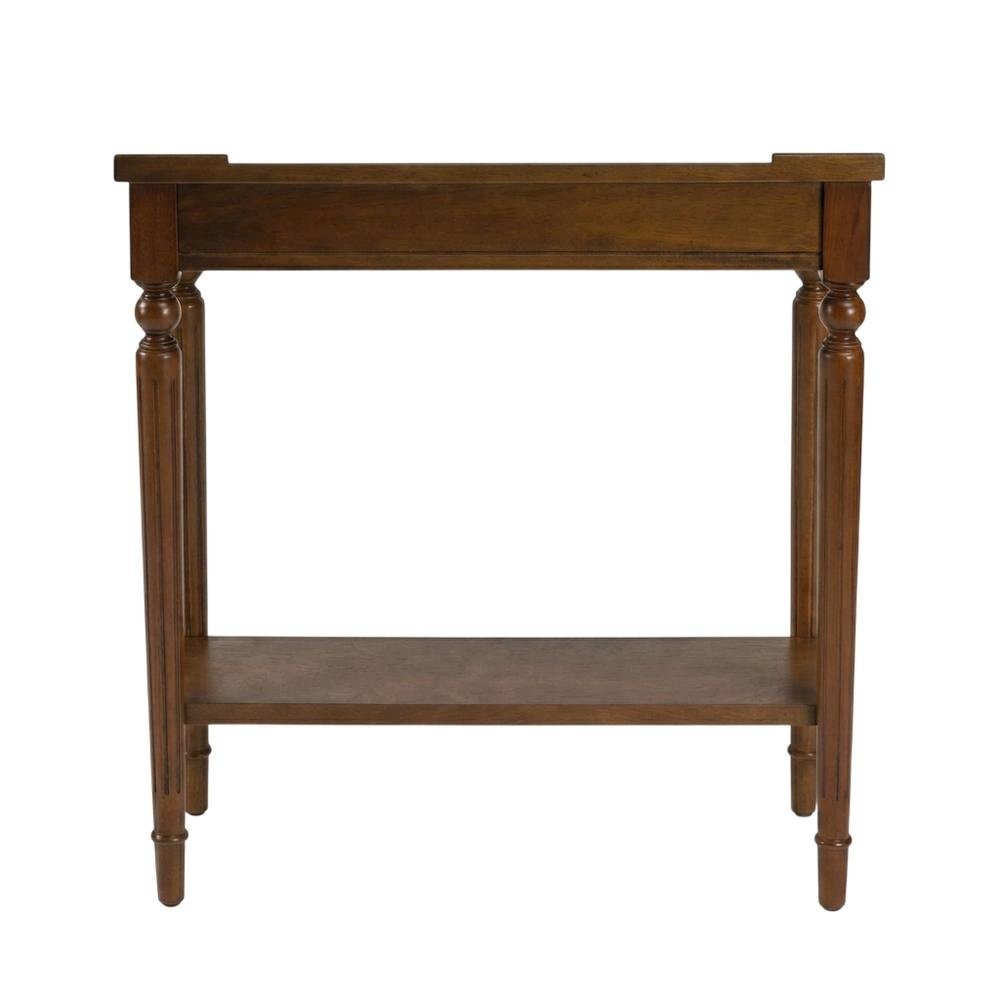 Wood Console Sofa Table with Storage Shelf, Traditional Entryway Table