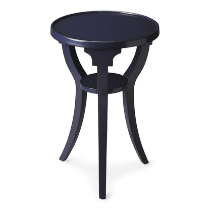 Dalton Round  15.75"W Side Table, Blue