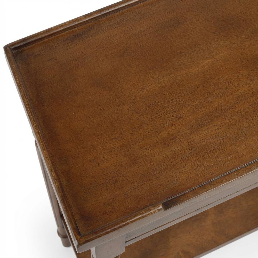 Wood Console Sofa Table with Storage Shelf, Traditional Entryway Table