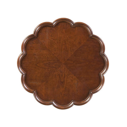Dansby Pedestal Side Table, Dark Brown