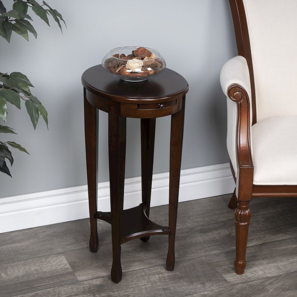 Arielle Side Table, Dark Brown