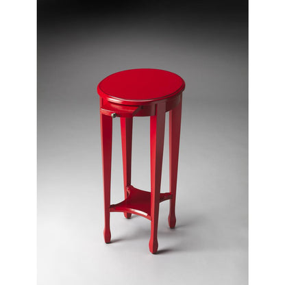 Arielle Round 12.5"W Side Table, Red