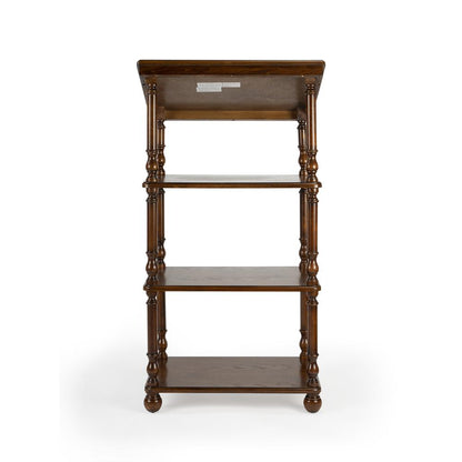 Alden 4-Tier Library Stand, Medium Brown