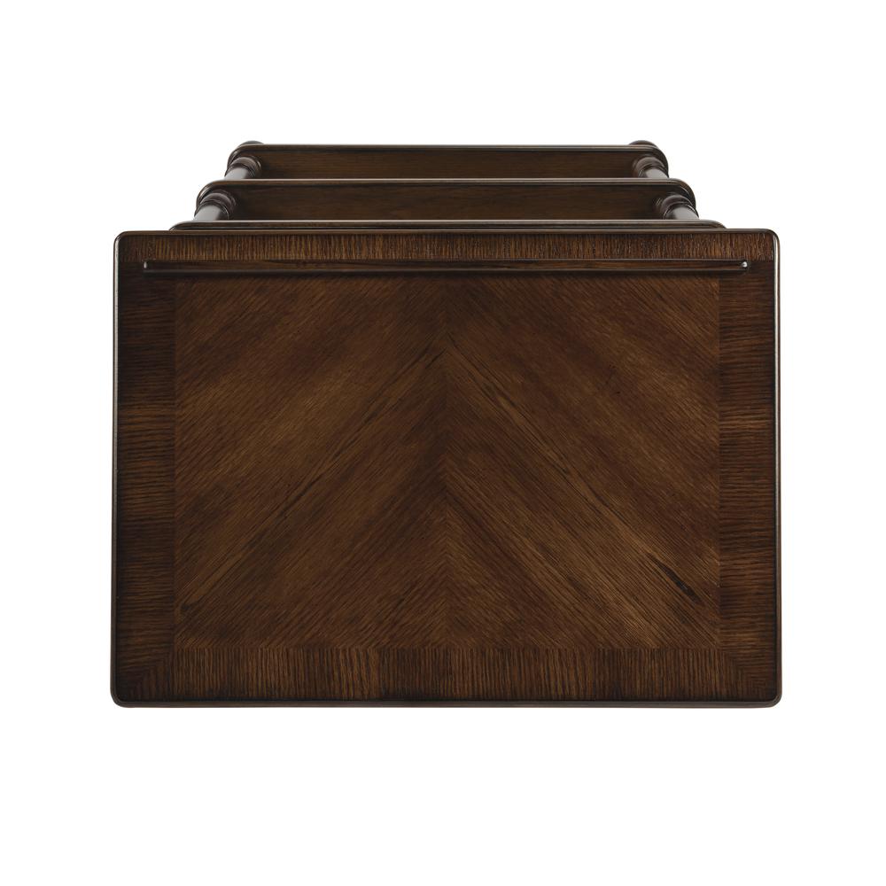 Alden 4-Tier Library Stand, Medium Brown