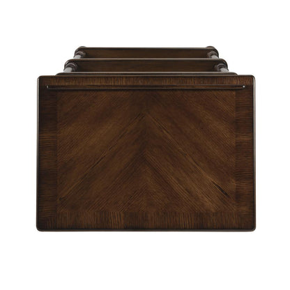 Alden 4-Tier Library Stand, Medium Brown