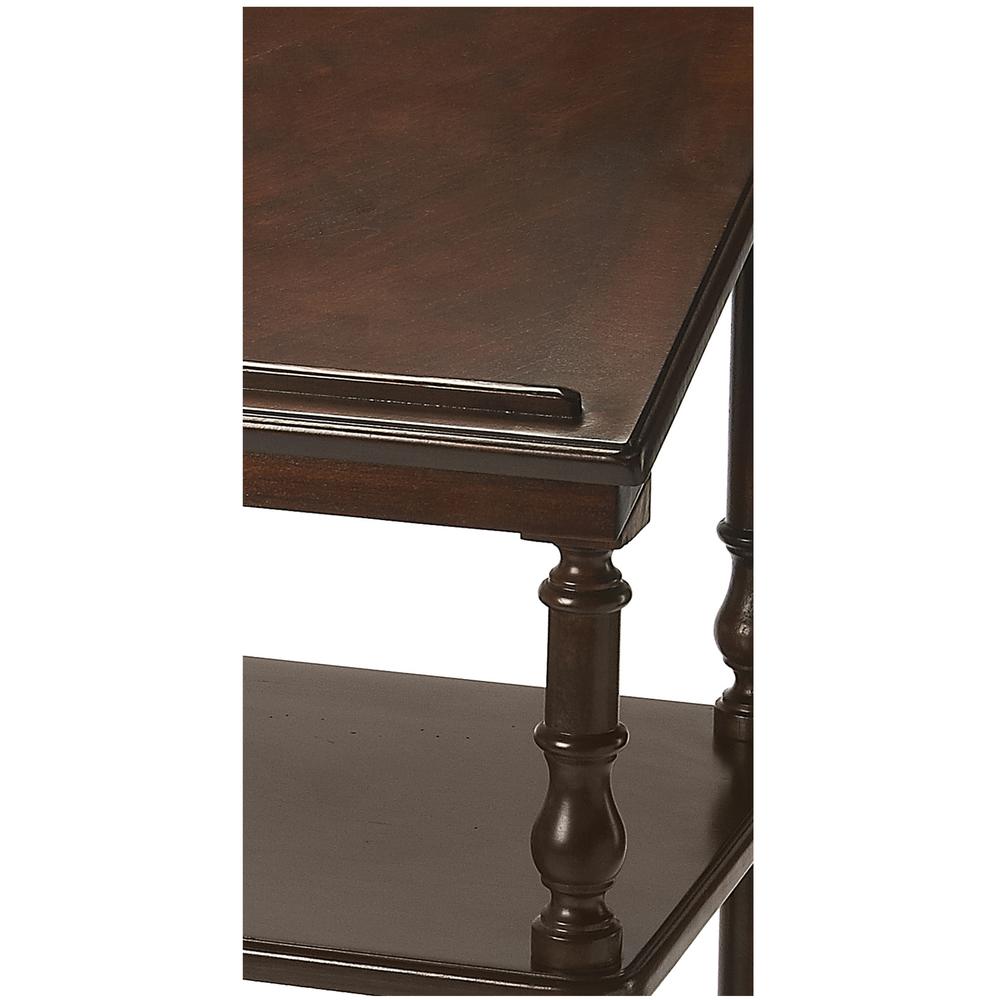 Alden Library 4-Tier Stand, Dark Brown