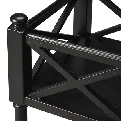 Starlight Canyon Home Small Bar Cart with 2-Tier Shelves and Casters, Black