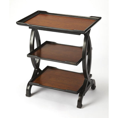 Kimiko 3 Tier Side Table, Dark Brown