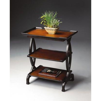Kimiko 3 Tier Side Table, Dark Brown
