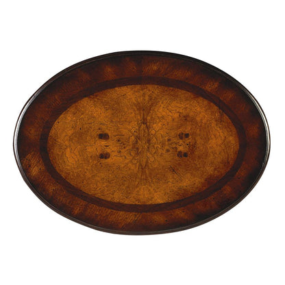 Whitley Oval Side Table, Dark Brown