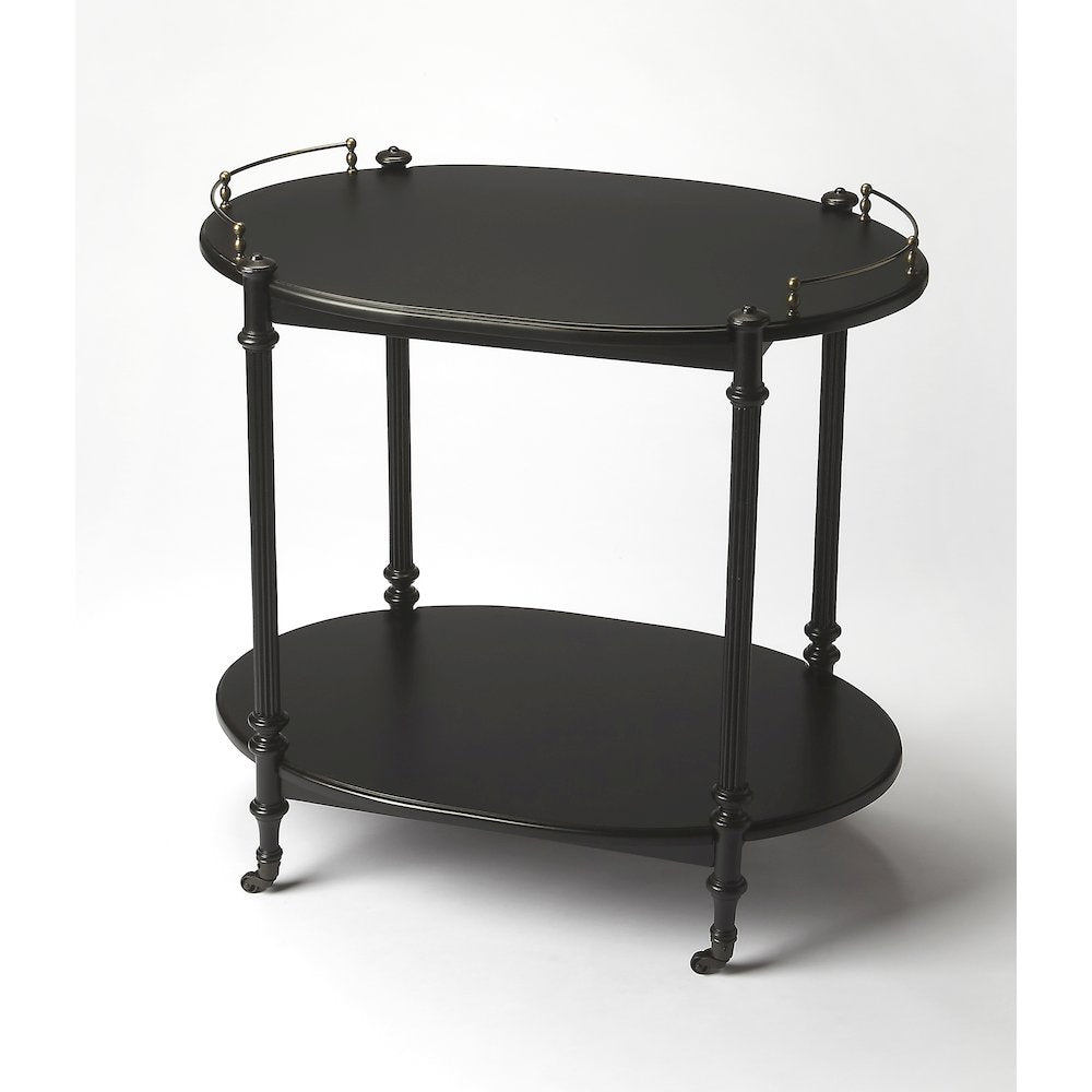 Kathleen 2 Tier Bar Cart, Black