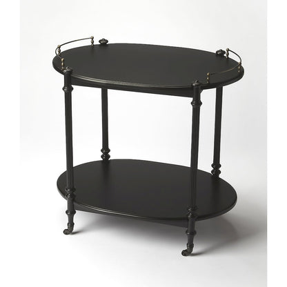 Kathleen 2 Tier Bar Cart, Black