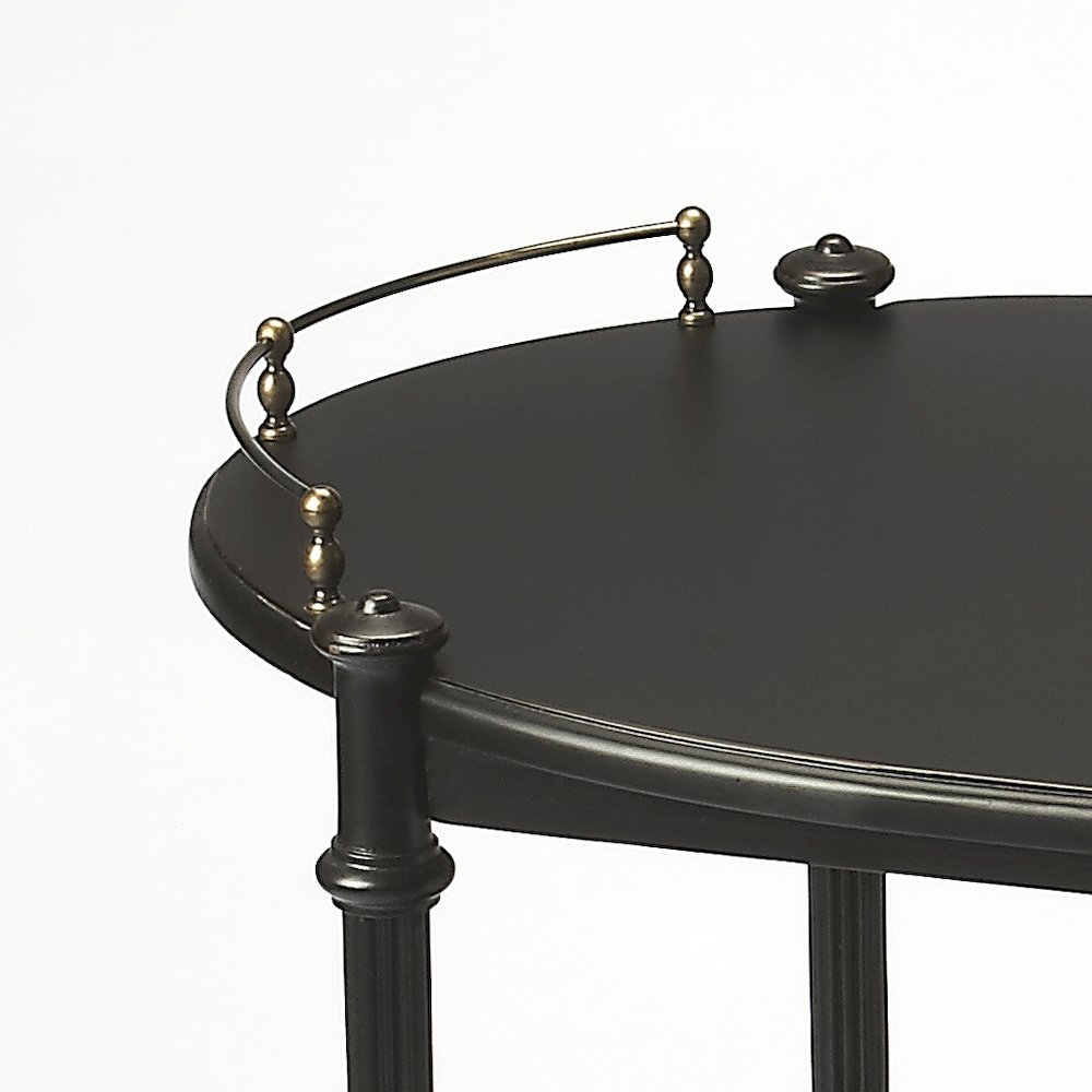 Kathleen 2 Tier Bar Cart, Black