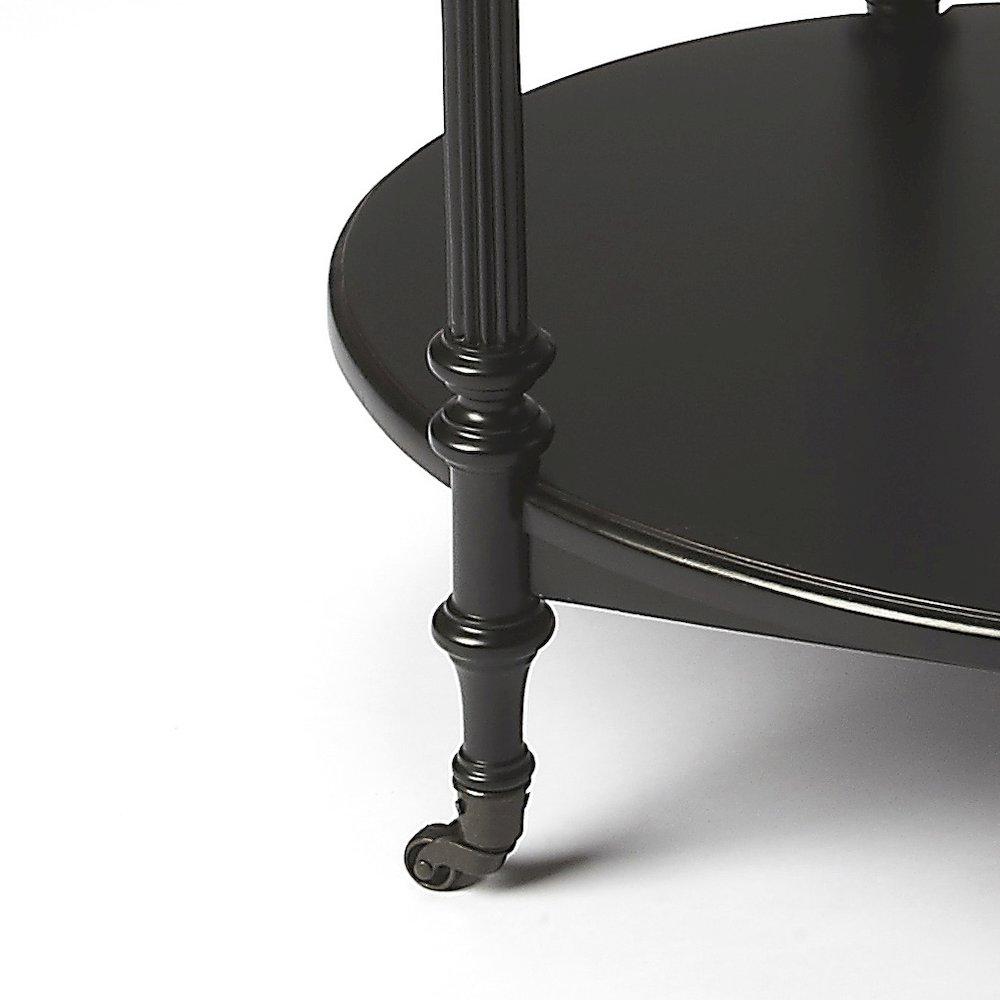 Kathleen 2 Tier Bar Cart, Black