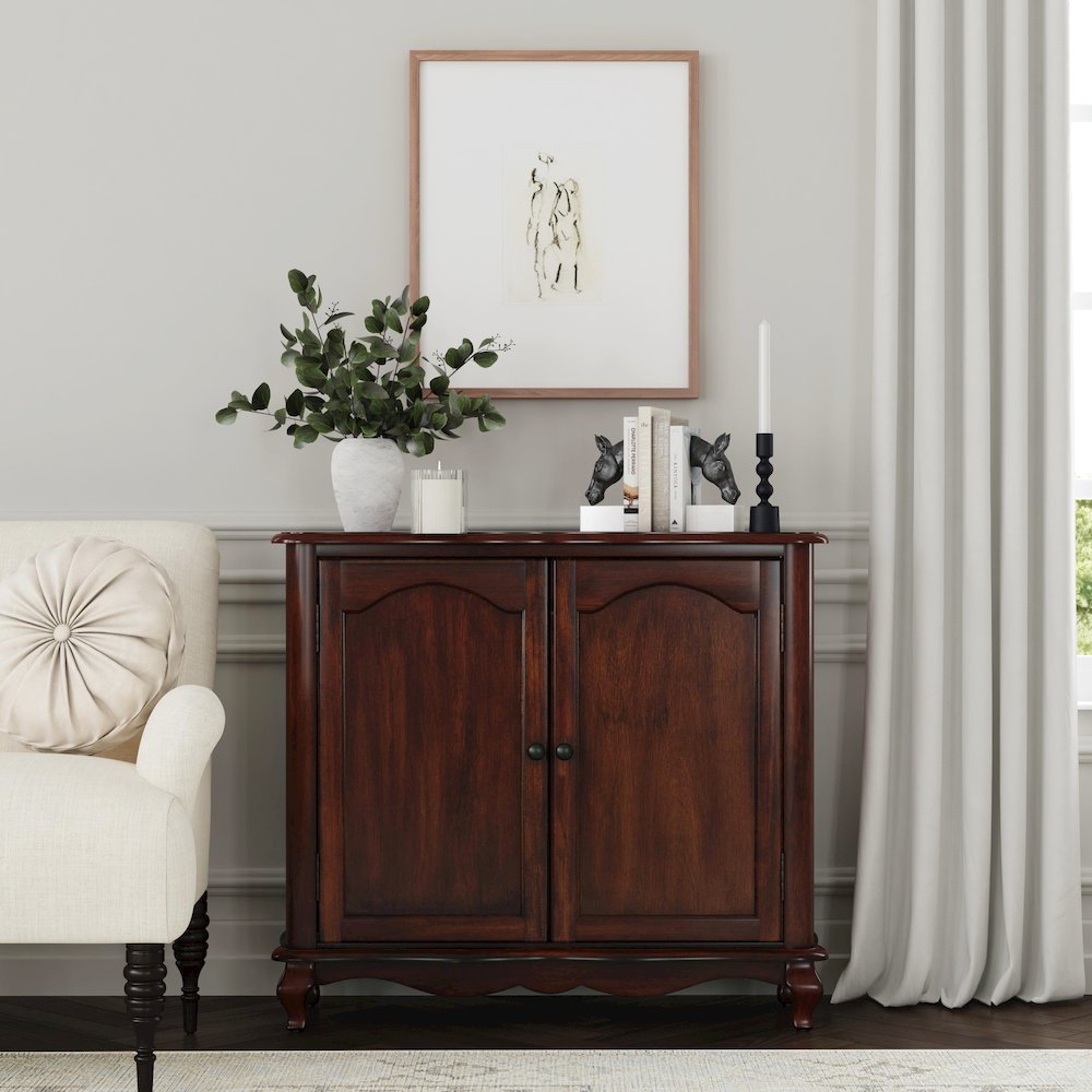 Leyden European Accent Cabinet, Medium Brown