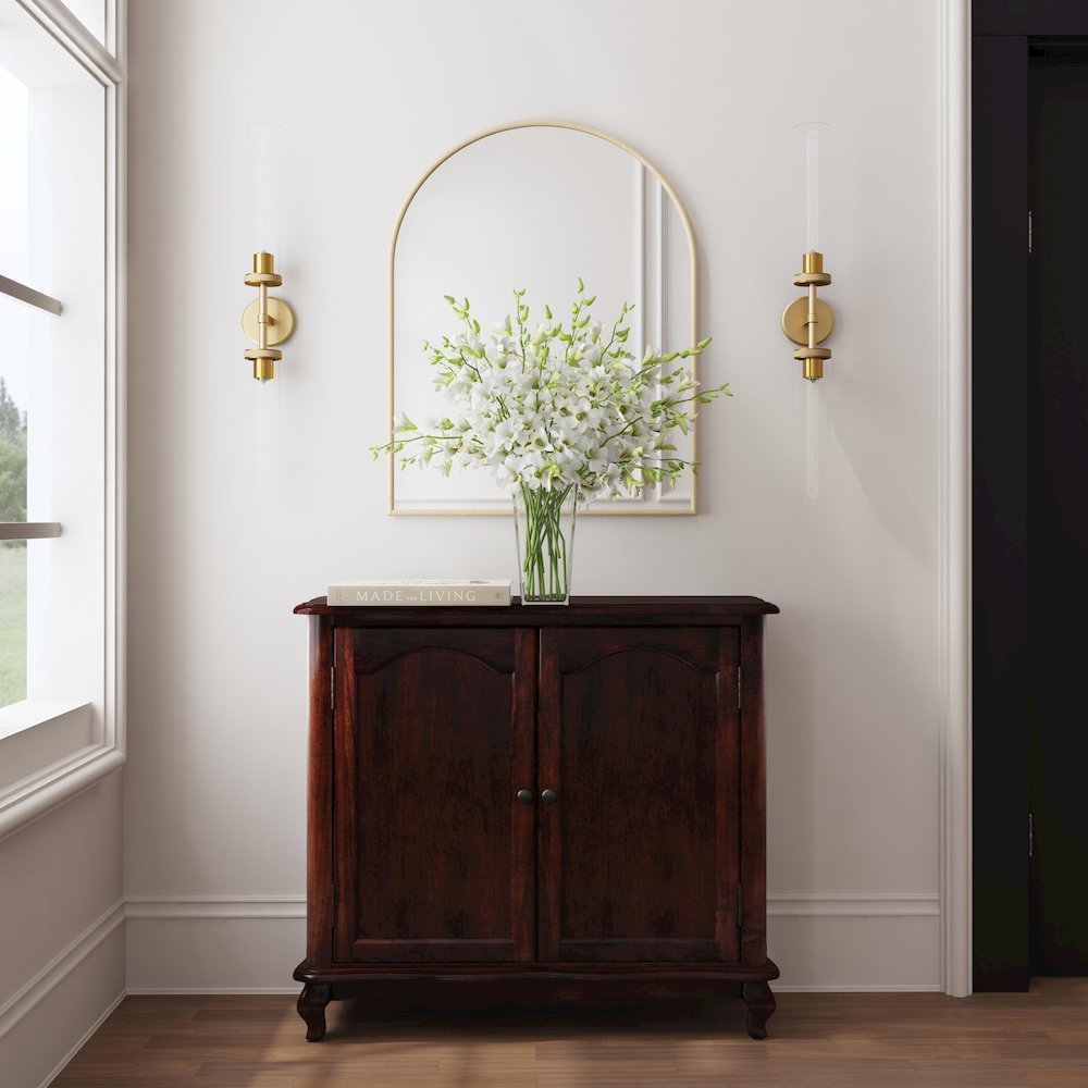 Leyden European  Accent Cabinet, Dark Brown