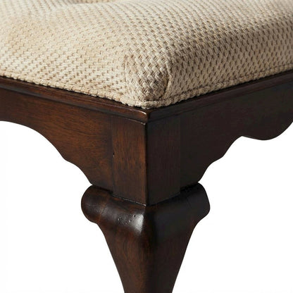 Traditional Upholstered Bench with Wood Frame, Accent Seat for Entryway