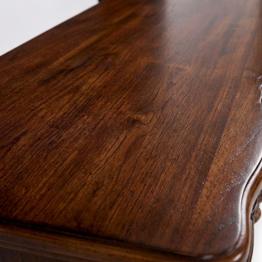 3-Drawer Console Table, Traditional Wood Sofa Table, Vintage Oak
