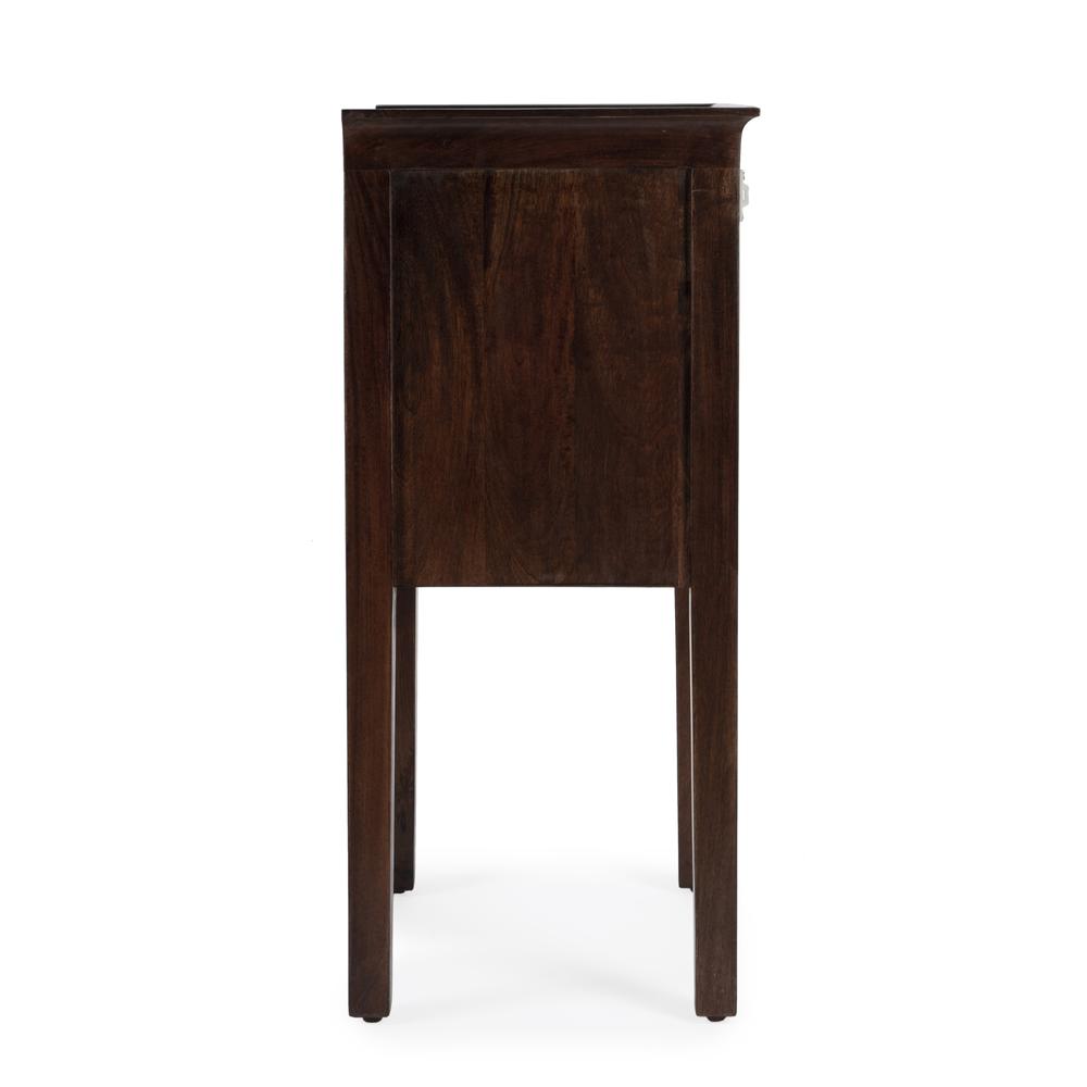 Gabriel Solid Wood Side Table, Dark Brown