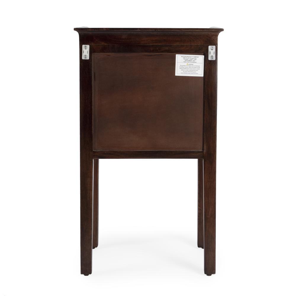 Gabriel Solid Wood Side Table, Dark Brown