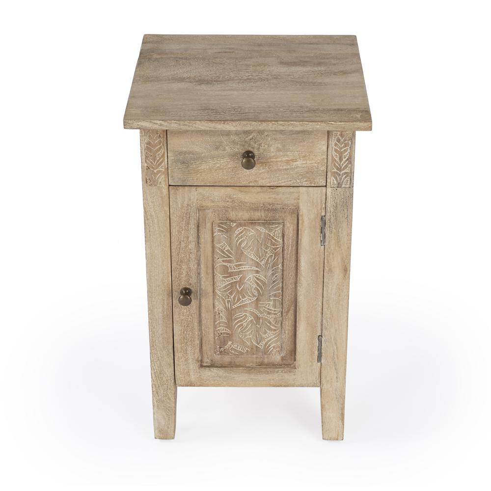 Switra 1 door 1 drawer End Table, Light Brown
