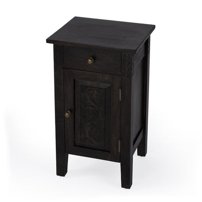 Switra 1 door 1 drawer End Table, Dark Brown