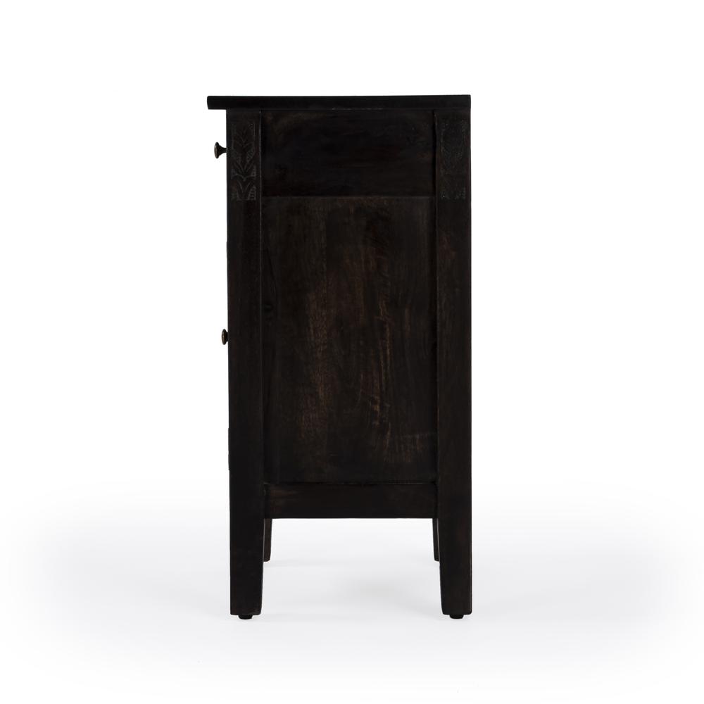 Switra 1 door 1 drawer End Table, Dark Brown