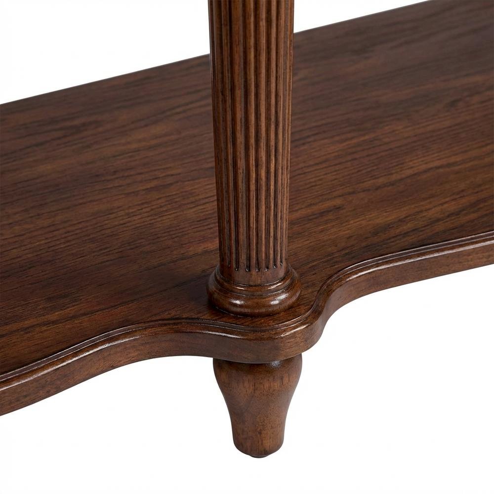 3-Drawer Console Table, Traditional Wood Sofa Table, Vintage Oak