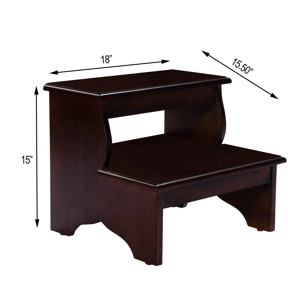 Melrose Step Stool, Dark Brown